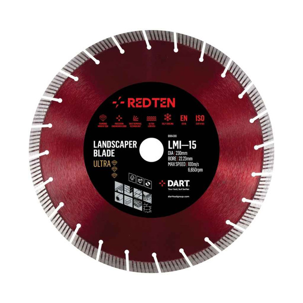 DART Red Ten LMI-15 Ultra Blade 115 x 22mm Bore x 12 Segment