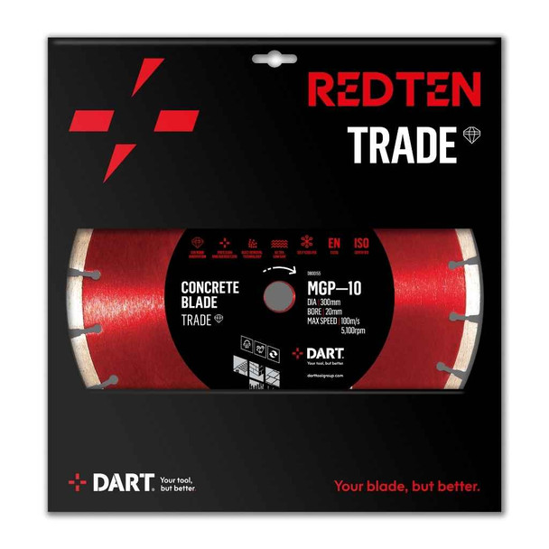 DART Red Ten SMI-7 Trade Blade 230 x 22mm Bore x 8 Segment