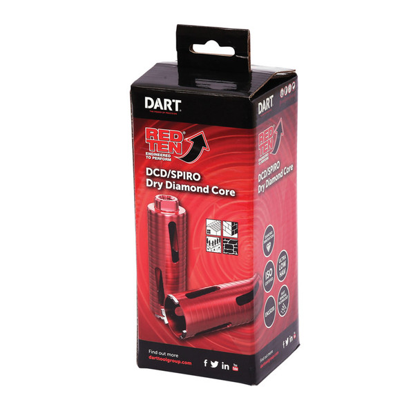 DART Red Ten DCD Spiro Diamond Dry Core Bit 32mm