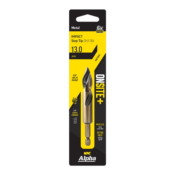 Alpha ONSITE Plus Impact Step Tip Drill Bit 13.0mm