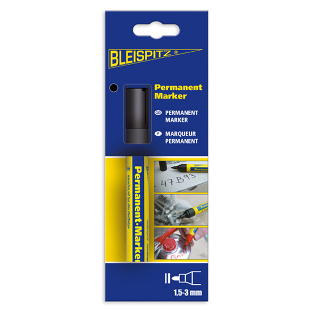Bleispitz Permanent Marker Red 1.5-3.0mm - Card of 1