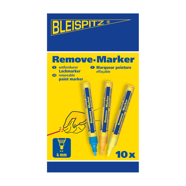 Bleispitz Removable Paint Marker Yellow - Pack of 10