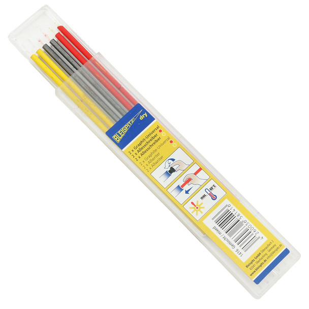 Bleispitz 2 In 1 Colour Lead Pencil - Refill Pack of 6