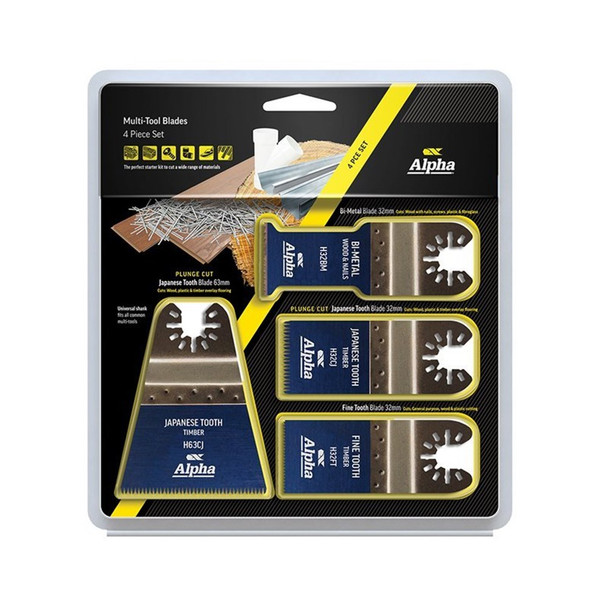 Alpha Bi-Metal Multi-Tool Blade Tradesman Set - 4 piece