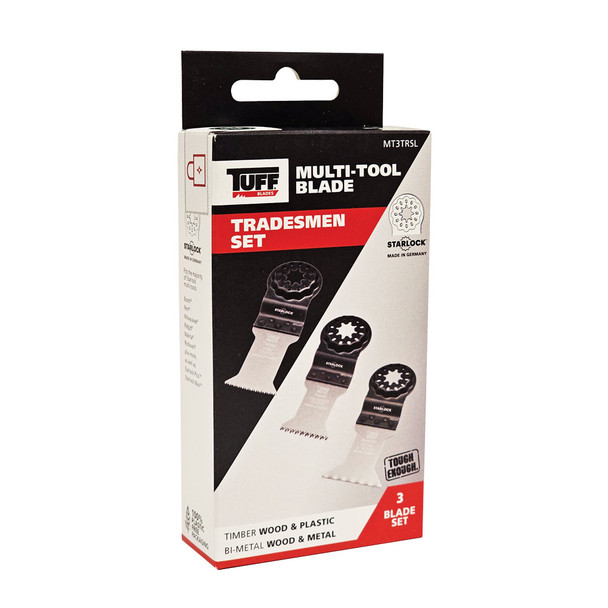 TUFF Multi-Tool Blade Tradesmen Set - Starlock - 3 Piece