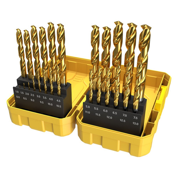 Alpha TuffBox PRO Gold Series Drill Set Metric 1.0 - 13.0mm 25 piece (Replaces SM25PB) Alpha TuffBox PRO Gold Series Drill Set Metric 1.0 - 13.0mm 25 piece (Replaces SM25PB)