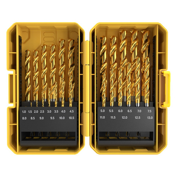 Alpha TuffBox PRO Gold Series Drill Set Metric 1.0 - 13.0mm 25 piece (Replaces SM25PB) Alpha TuffBox PRO Gold Series Drill Set Metric 1.0 - 13.0mm 25 piece (Replaces SM25PB)