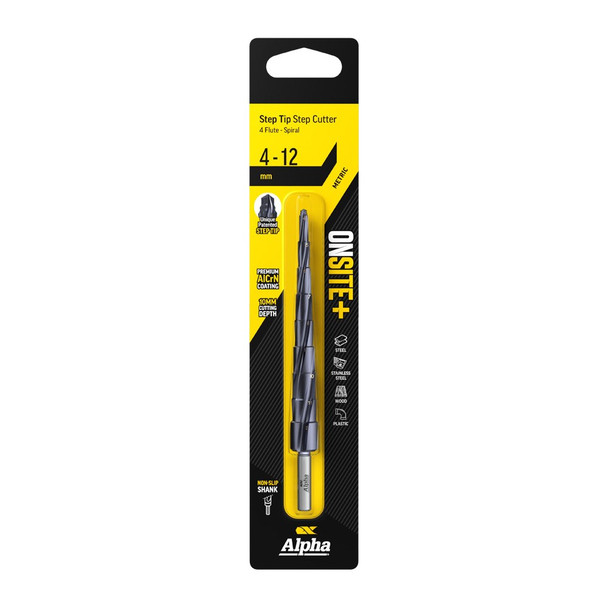 Alpha ONSITE Plus Step Tip Cutter 4.0 - 12.0mm Short
