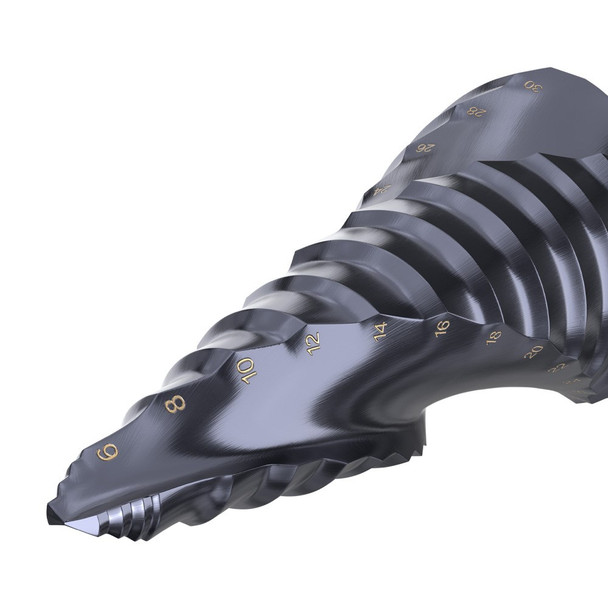 Alpha ONSITE Plus Step Drill - Spiral Flute 6-30mm