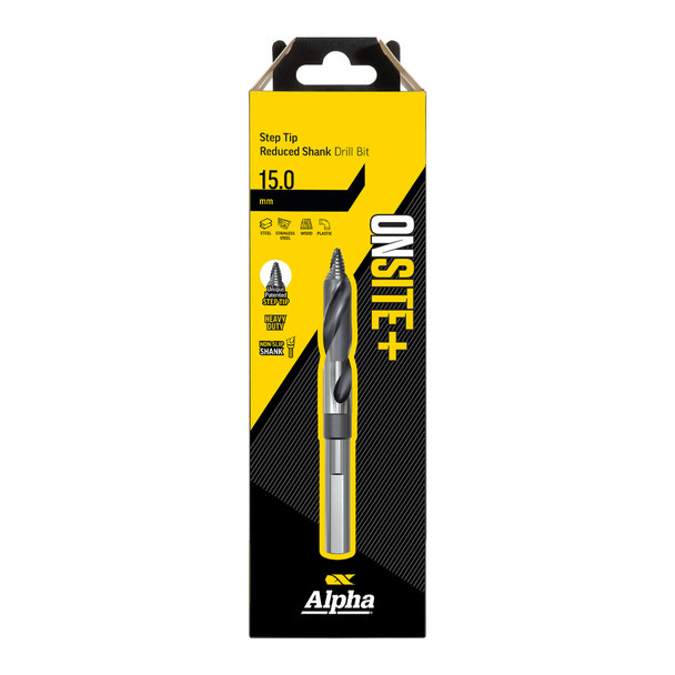 Alpha ONSITE Plus Step Tip Reduced Shank Drill 15.0mm