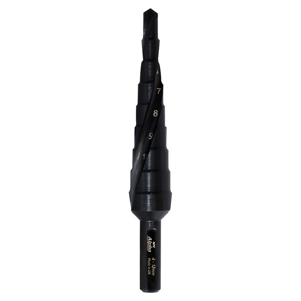 Alpha ThunderMax Step Drill Spiral Flute - 4-12mm Metric