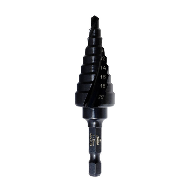 Alpha ThunderMax Step Drill Spiral Flute 4-20mm Metric