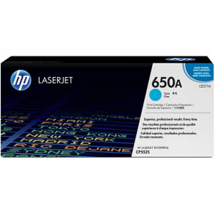 HP 650A (CE271A) Original Laser Toner Cartridge - Single Pack - Cyan - 1 Each HP 650A (CE271A) Original Laser Toner Cartridge - Single Pack - Cyan - 1 Each