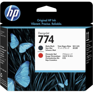 HP 774 Original Inkjet Printhead - Matte Black, Chromatic Red Pack HP 774 Original Inkjet Printhead - Matte Black, Chromatic Red Pack