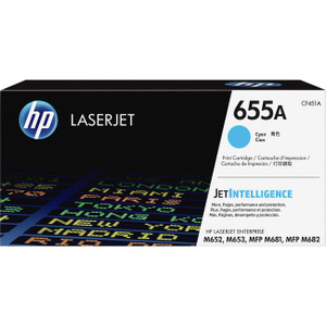 HP 655A (CF451A) Original Laser Toner Cartridge - Cyan - 1 Each HP 655A (CF451A) Original Laser Toner Cartridge - Cyan - 1 Each