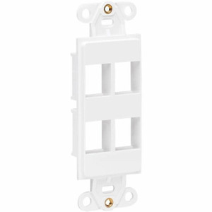 Tripp Lite by Eaton Center Plate Insert, Decora Style - Vertical, 4 Ports Tripp Lite by Eaton Center Plate Insert, Decora Style - Vertical, 4 Ports