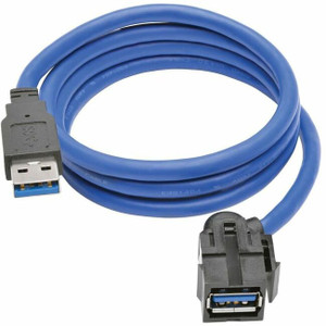 Tripp Lite by Eaton USB 3.0 SuperSpeed Keystone Jack Type-A Extension Cable (M/F), 3 ft Tripp Lite by Eaton USB 3.0 SuperSpeed Keystone Jack Type-A Extension Cable (M/F), 3 ft