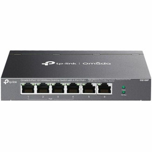 TP-Link Omada 6-Port 10/100Mbps Unmanaged Desktop Switch with 4-Port PoE+ TP-Link Omada 6-Port 10/100Mbps Unmanaged Desktop Switch with 4-Port PoE+