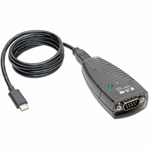 Tripp Lite by Eaton USB-C to Serial Adapter (DB9) - Keyspan, High-Speed (M/M), Detachable Cable, TAA Tripp Lite by Eaton USB-C to Serial Adapter (DB9) - Keyspan, High-Speed (M/M), Detachable Cable, TAA