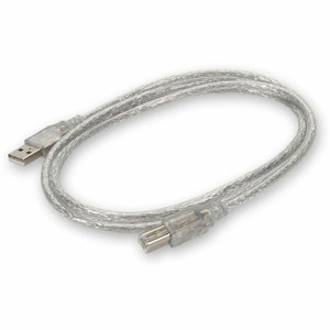AddOn 6ft USB 2.0 (A) Male to USB 2.0 (B) Male Clear Cable AddOn 6ft USB 2.0 (A) Male to USB 2.0 (B) Male Clear Cable
