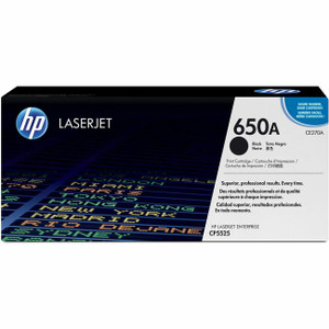 HP 650A (CE270A) Original Laser Toner Cartridge - Single Pack - Black - 1 Each HP 650A (CE270A) Original Laser Toner Cartridge - Single Pack - Black - 1 Each