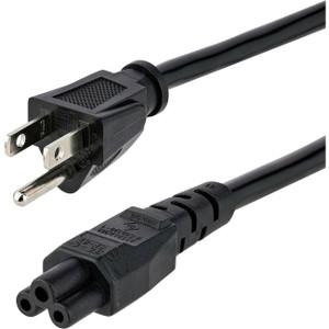 StarTech.com 10ft (3m) Laptop Power Cord, NEMA 5-15P to C5 (Clover Leaf), 10A 125V, 18AWG, Laptop Replacement Cord, Power Brick Cable StarTech.com 10ft (3m) Laptop Power Cord, NEMA 5-15P to C5 (Clover Leaf), 10A 125V, 18AWG, Laptop Replacement Cord, Power Brick Cable