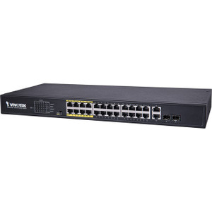 Vivotek 24xFE PoE + 2xGE Combo Unmanaged Switch Vivotek 24xFE PoE + 2xGE Combo Unmanaged Switch