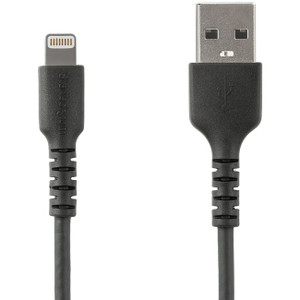 StarTech.com 6 foot/2m Durable Black USB-A to Lightning Cable, Rugged Heavy Duty Charging/Sync Cable for Apple iPhone/iPad MFi Certified StarTech.com 6 foot/2m Durable Black USB-A to Lightning Cable, Rugged Heavy Duty Charging/Sync Cable for Apple iPhone/iPad MFi Certified