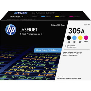 HP 305A (CE305AQ1) Original Laser Toner Cartridge - Combo Pack - Black, Cyan, Magenta, Yellow - 4 / Carton HP 305A (CE305AQ1) Original Laser Toner Cartridge - Combo Pack - Black, Cyan, Magenta, Yellow - 4 / Carton