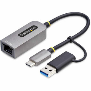 StarTech.com 2.5GbE USB-C to Ethernet Adapter with USB-A Converter, NBASE-T NIC, USB 3.0 Type-C 2.5/1G Multi Speed Network, USB 3.1 RJ45 StarTech.com 2.5GbE USB-C to Ethernet Adapter with USB-A Converter, NBASE-T NIC, USB 3.0 Type-C 2.5/1G Multi Speed Network, USB 3.1 RJ45