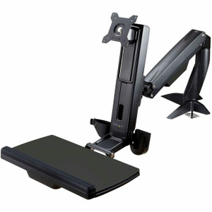 StarTech.com Sit Stand Monitor Arm - Desk Mount Sit-Stand Workstation up to 27inch VESA Display - Standing Desk Converter - Keyboard Tray StarTech.com Sit Stand Monitor Arm - Desk Mount Sit-Stand Workstation up to 27inch VESA Display - Standing Desk Converter - Keyboard Tray