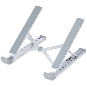 StarTech.com Foldable Laptop Riser Stand, Portable Height Adjustable Ergonomic Laptop Stand, Tilt/Raised/Angled Laptop/Tablet Stand StarTech.com Foldable Laptop Riser Stand, Portable Height Adjustable Ergonomic Laptop Stand, Tilt/Raised/Angled Laptop/Tablet Stand