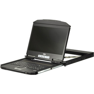 ATEN 1U Ultra Short Depth Single Rail WideScreen LCD Console (USB / HDMI) ATEN 1U Ultra Short Depth Single Rail WideScreen LCD Console (USB / HDMI)