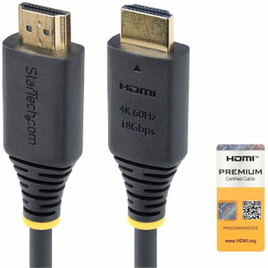 StarTech.com 6ft (1.8m) Premium Certified High Speed HDMI Cable, 4K 60Hz/1440p 144Hz, 18Gbps, UHD HDMI 2.0 Cord, TPE Jacket StarTech.com 6ft (1.8m) Premium Certified High Speed HDMI Cable, 4K 60Hz/1440p 144Hz, 18Gbps, UHD HDMI 2.0 Cord, TPE Jacket