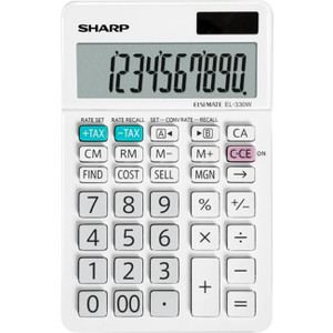 Sharp 10 Digit Angled Business Calculator - White Sharp 10 Digit Angled Business Calculator - White