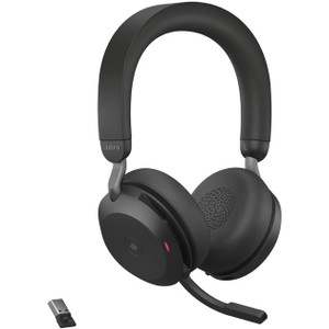 Jabra Evolve2 75 Wireless On-ear Stereo Headset - USB-A - For MS Teams - With Charging Stand - Black - Binaural - Ear-cup - 3000 cm - Bluetooth - 20 Hz to 20 kHz - MEMS Technology Microphone - Noise Cancelling Jabra Evolve2 75 Wireless On-ear Stereo Headset - USB-A - For MS Teams - With Charging Stand - Black - Binaural - Ear-cup - 3000 cm - Bluetooth - 20 Hz to 20 kHz - MEMS Technology Microphone - Noise Cancelling