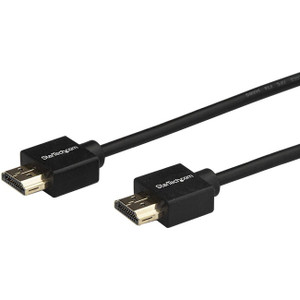 StarTech.com 6.6ft (2m) Slim HDMI 2.0 Cable, 4K 60Hz High Speed HDMI Cable w/ Ethernet, HDR10, HDMI Cord, M/M Gripping Connectors StarTech.com 6.6ft (2m) Slim HDMI 2.0 Cable, 4K 60Hz High Speed HDMI Cable w/ Ethernet, HDR10, HDMI Cord, M/M Gripping Connectors