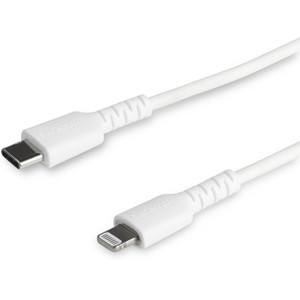 StarTech.com 6 foot/2m Durable White USB-C to Lightning Cable, Rugged Heavy Duty Charging/Sync Cable for Apple iPhone/iPad MFi Certified StarTech.com 6 foot/2m Durable White USB-C to Lightning Cable, Rugged Heavy Duty Charging/Sync Cable for Apple iPhone/iPad MFi Certified