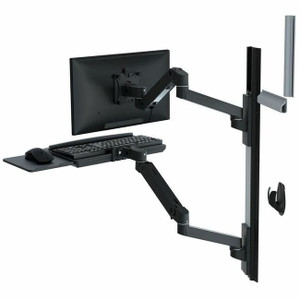 Ergotron Wall Mount for Keyboard, Monitor - Black