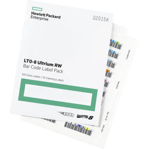 HPE LTO-8 Ultrium RW Bar Code Label Pack HPE LTO-8 Ultrium RW Bar Code Label Pack