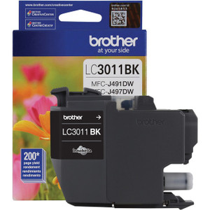 Brother LC3011BKS Original Standard Yield Inkjet Ink Cartridge - Single Pack - Black - 1 Each Brother LC3011BKS Original Standard Yield Inkjet Ink Cartridge - Single Pack - Black - 1 Each