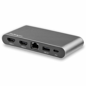 StarTech.com USB C Dock - 4K Dual Monitor HDMI USB-C Docking Station - 100W Power Delivery Passthrough, GbE, 2x USB-A - Multiport Adapter StarTech.com USB C Dock - 4K Dual Monitor HDMI USB-C Docking Station - 100W Power Delivery Passthrough, GbE, 2x USB-A - Multiport Adapter