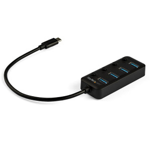 StarTech.com 4 Port USB C Hub - 4x USB 3.0 Type-A with Individual On/Off Port Switches - SuperSpeed 5Gbps USB 3.2 Gen 1 - Bus Powered StarTech.com 4 Port USB C Hub - 4x USB 3.0 Type-A with Individual On/Off Port Switches - SuperSpeed 5Gbps USB 3.2 Gen 1 - Bus Powered