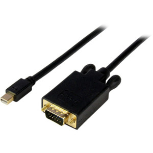 StarTech.com 10 ft Mini DisplayPort™ to VGA Adapter Converter Cable - mDP to VGA 1920x1200 - Black StarTech.com 10 ft Mini DisplayPort™ to VGA Adapter Converter Cable - mDP to VGA 1920x1200 - Black