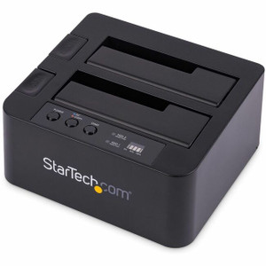StarTech.com Standalone Hard Drive Duplicator Dock, External Dual Bay HDD/SSD Cloner/Copier, USB 3.0 / eSATA, SATA Disk Cloning / Recovery