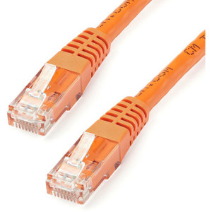 StarTech.com 15ft CAT6 Ethernet Cable - Orange Molded Gigabit - 100W PoE UTP 650MHz - Category 6 Patch Cord UL Certified Wiring/TIA StarTech.com 15ft CAT6 Ethernet Cable - Orange Molded Gigabit - 100W PoE UTP 650MHz - Category 6 Patch Cord UL Certified Wiring/TIA