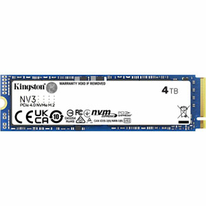 Kingston NV3 4 TB Solid State Drive - M.2 2280 Internal - PCI Express NVMe (PCI Express NVMe 4.0 x4) Kingston NV3 4 TB Solid State Drive - M.2 2280 Internal - PCI Express NVMe (PCI Express NVMe 4.0 x4)