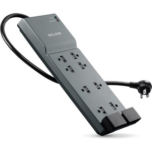 Belkin 8 Outlet Home/Office Surge Protector with telephone protection - 6 foot Cable - Black - 3550 Joules Belkin 8 Outlet Home/Office Surge Protector with telephone protection - 6 foot Cable - Black - 3550 Joules