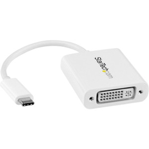 StarTech.com USB C to DVI Adapter - White - Thunderbolt 3 Compatible - 1920x1200 - USB-C to DVI Adapter for USB-C devices such as your 2018 iPad Pro - DVI-I Converter StarTech.com USB C to DVI Adapter - White - Thunderbolt 3 Compatible - 1920x1200 - USB-C to DVI Adapter for USB-C devices such as your 2018 iPad Pro - DVI-I Converter