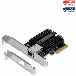 TRENDnet 10 Gigabit PCIe Network Adapter, Converts A PCIe Slot Into A 10G Ethernet Port, Supports 802.1Q Vlan, Includes Standard & Low-Profile Brackets, PCIe 2.0, PCIe 3.0, Silver, TEG-10GECTX TRENDnet 10 Gigabit PCIe Network Adapter, Converts A PCIe Slot Into A 10G Ethernet Port, Supports 802.1Q Vlan, Includes Standard & Low-Profile Brackets, PCIe 2.0, PCIe 3.0, Silver, TEG-10GECTX